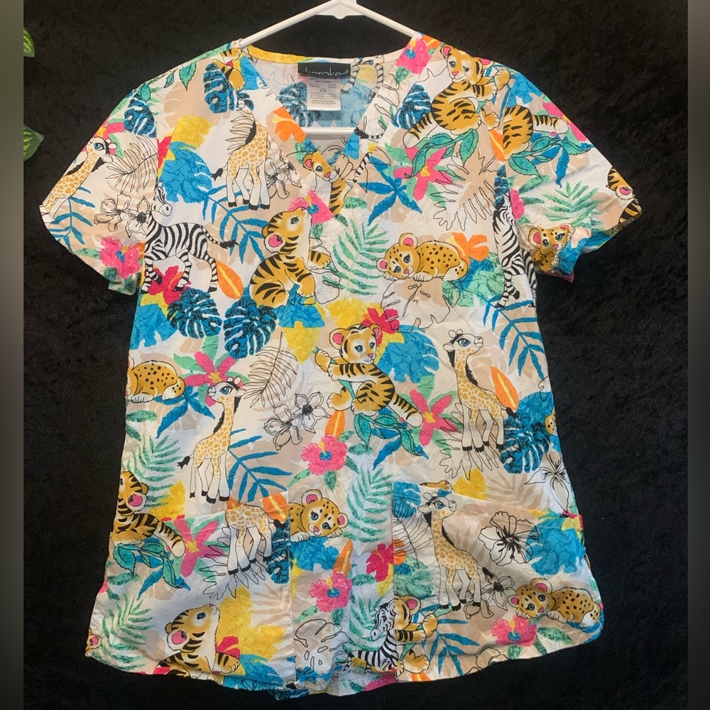 Animal print scrubs